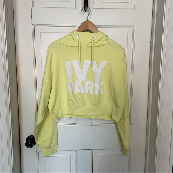 IVY PARK | Tops | Ivy Park Yellow Cropped Hoodie | Poshmark